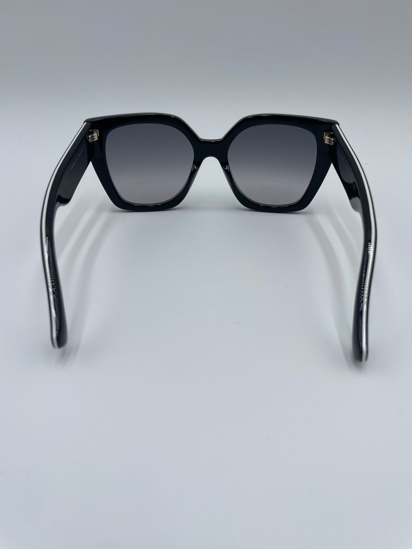 Gucci Square Frame Cat-Eye Sunglasses, Black