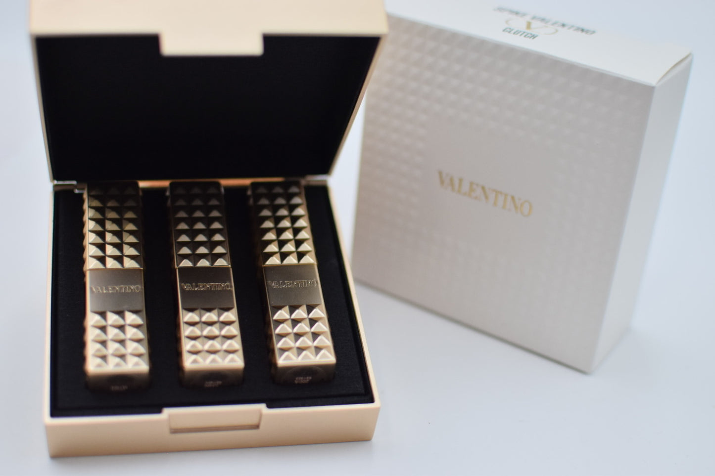 Spike Valentino Buttery Matte Refillable Lipstick Trio, Clutch