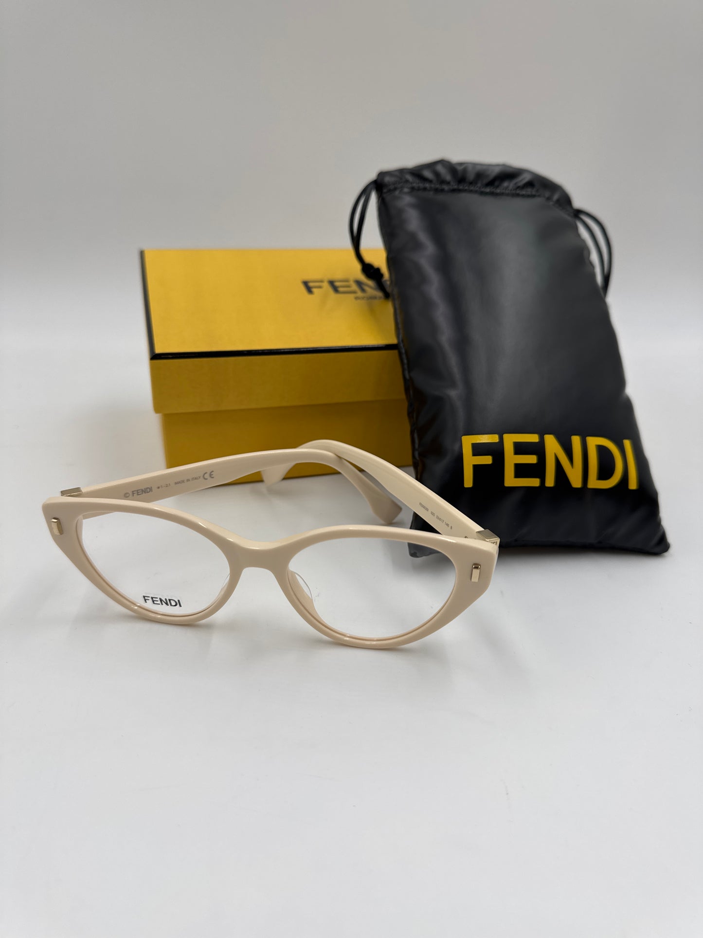 Fendi Cat-eye eyeglasses, Ivory