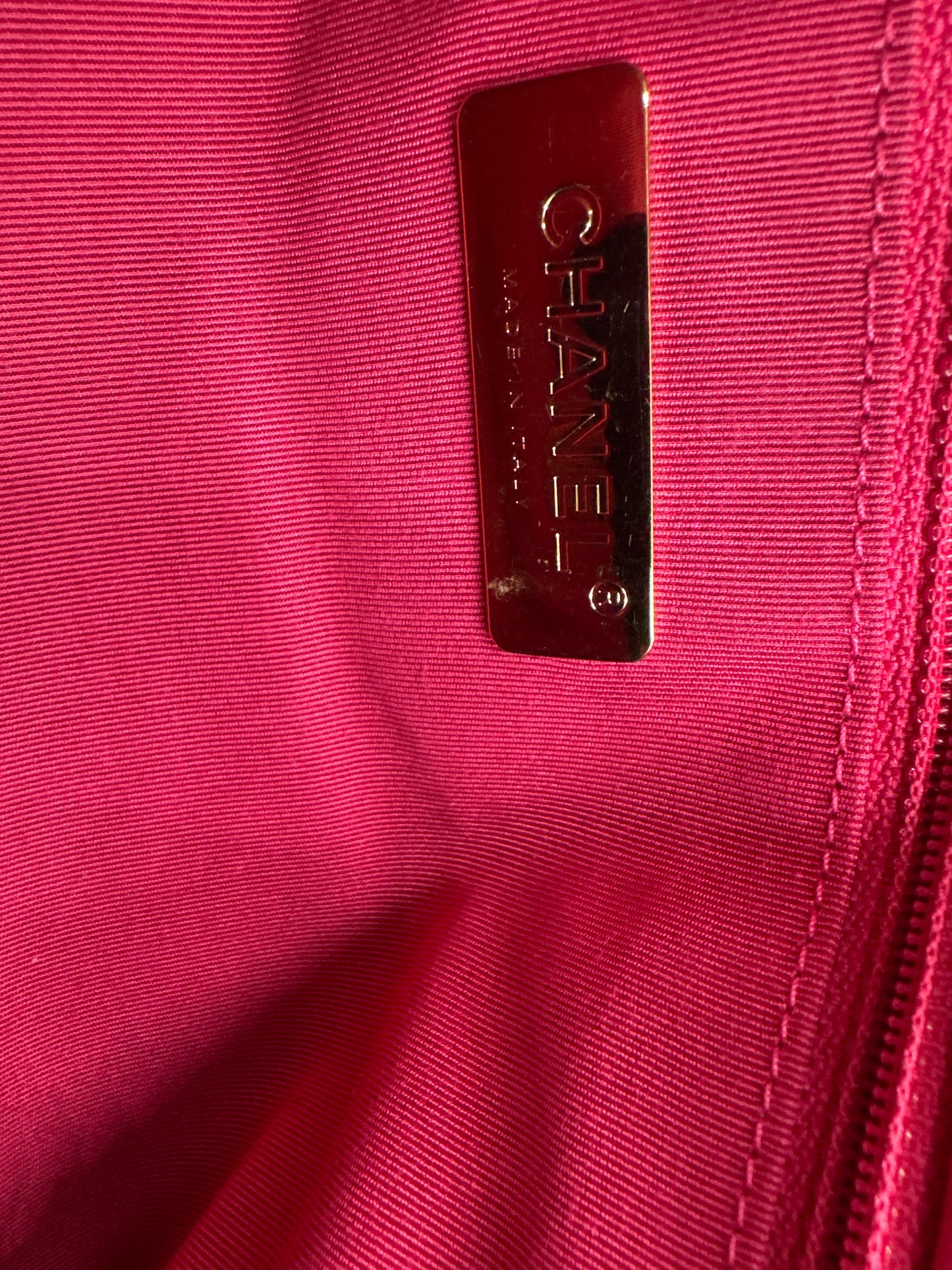 Chanel 19 Lambskin Quilted Shoulder bag pink, Large