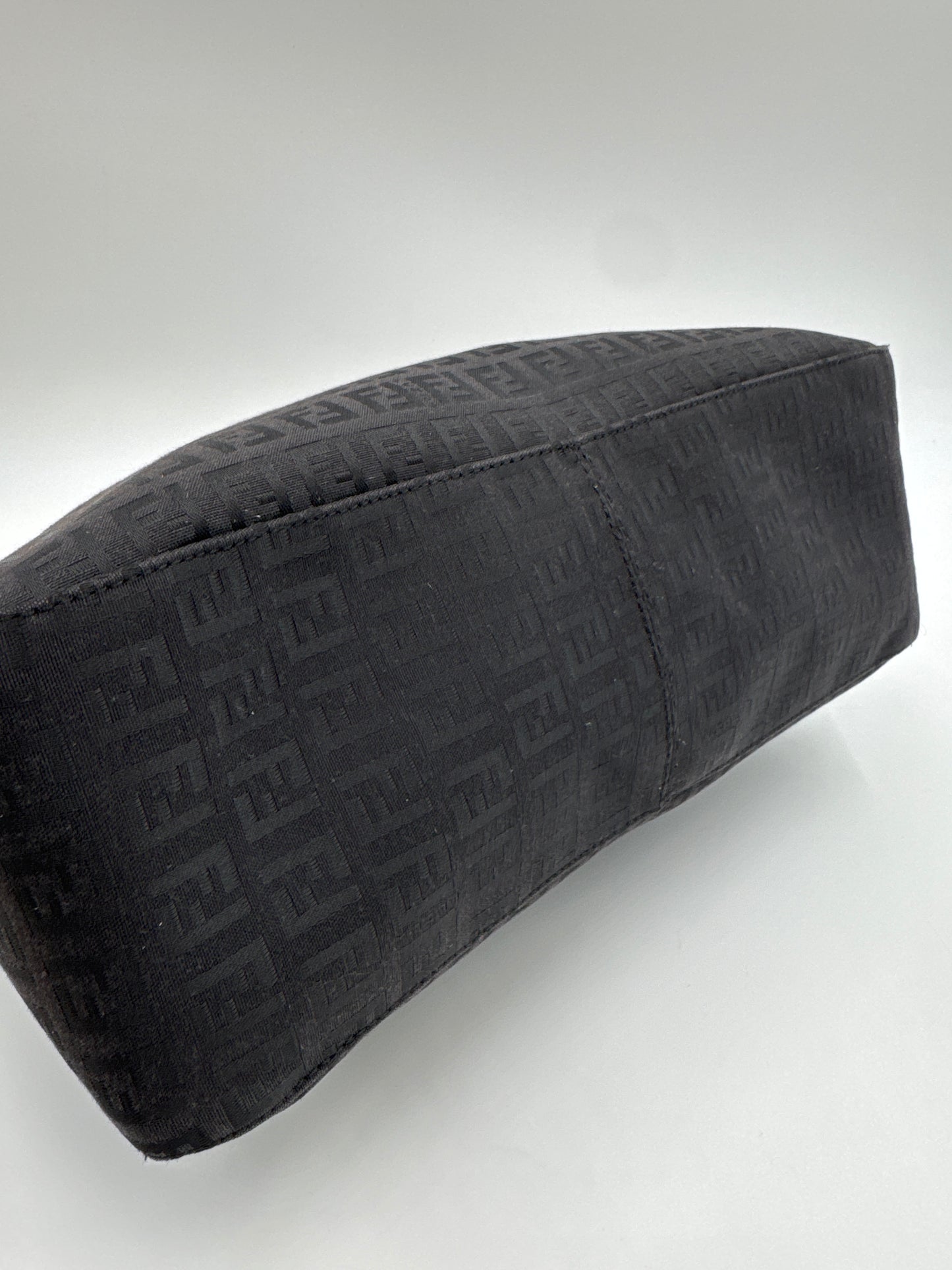 FENDI Canvas Zucchino Totebag , Black
