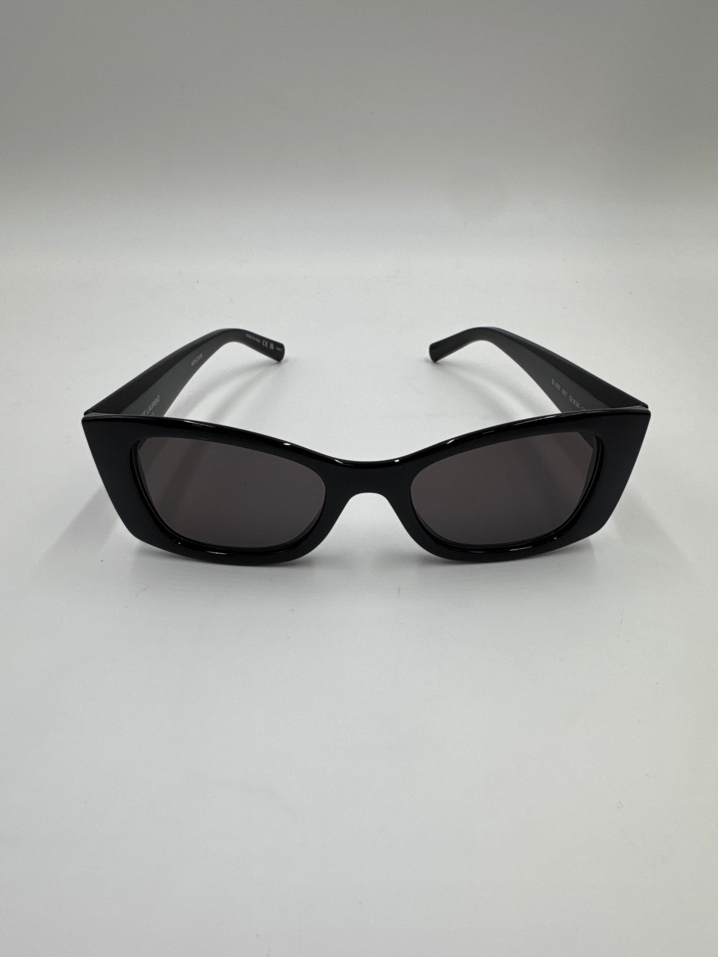 YSL Rectangular Frame Cat-eye Sunglasses, black