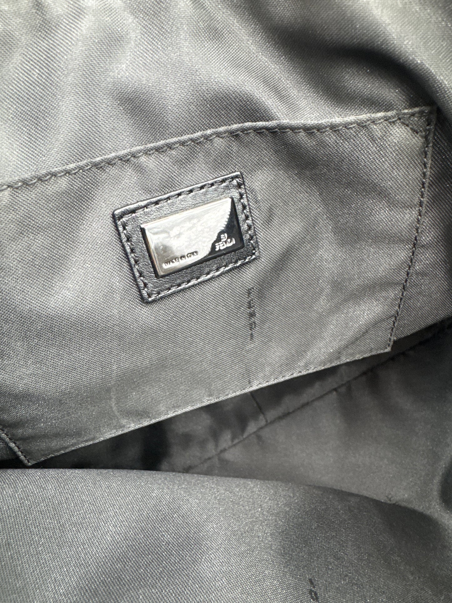 FENDI Canvas Zucchino Totebag , Black