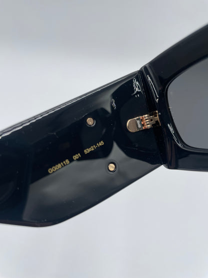 Gucci Rectangular Frame Sunglasses, Black