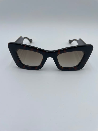 Gucci Sunglasses, Rectangular Frame Cat-eye, brown