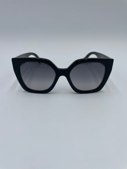 Gucci Square Frame Cat-Eye Sunglasses, Black