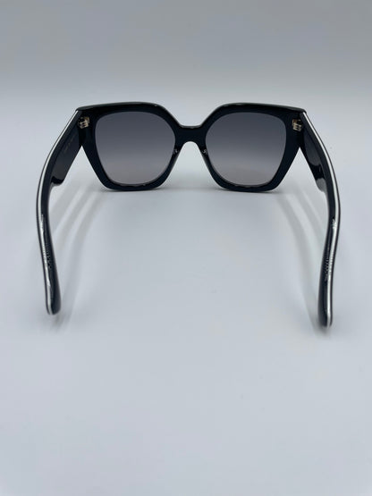 Gucci Square Frame Cat-Eye Sunglasses, Black