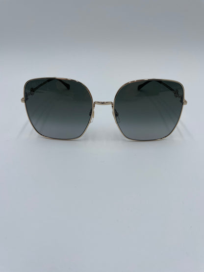 Gucci Square Frame Horsebit Sunglasses, Metal frame gold