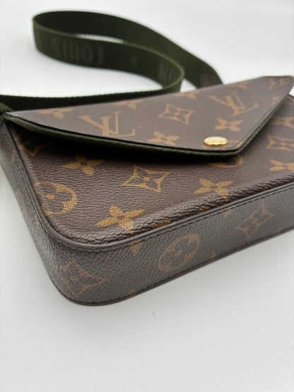 Louis Vuitton Monogram Felicie Strap & Go Crossbody bag, Green Strap