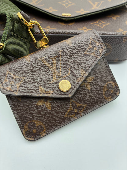 Louis Vuitton Monogram Felicie Strap & Go Crossbody bag, Green Strap