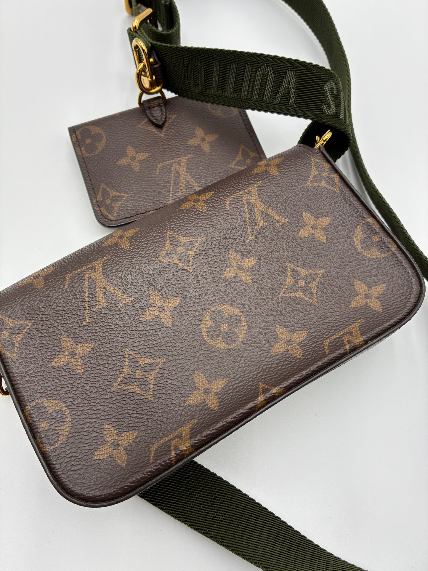 Louis Vuitton Monogram Felicie Strap & Go Crossbody bag, Green Strap