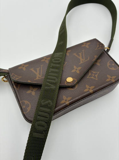 Louis Vuitton Monogram Felicie Strap & Go Crossbody bag, Green Strap