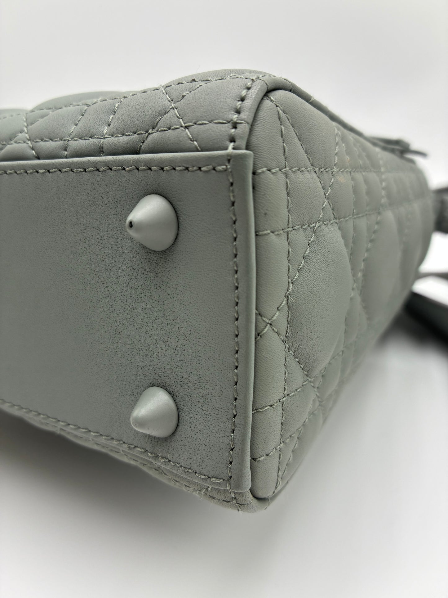 Lady Dior Bag, Matte Grey, Small