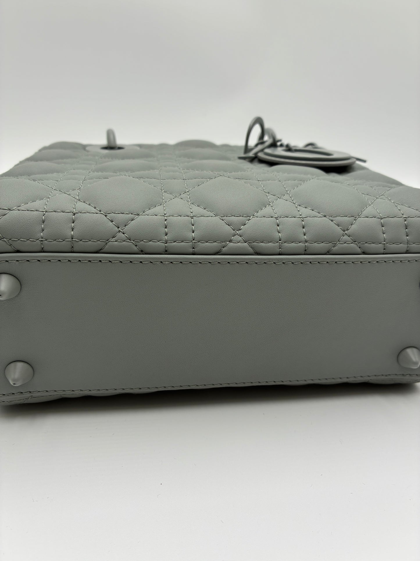 Lady Dior Bag, Matte Grey, Small
