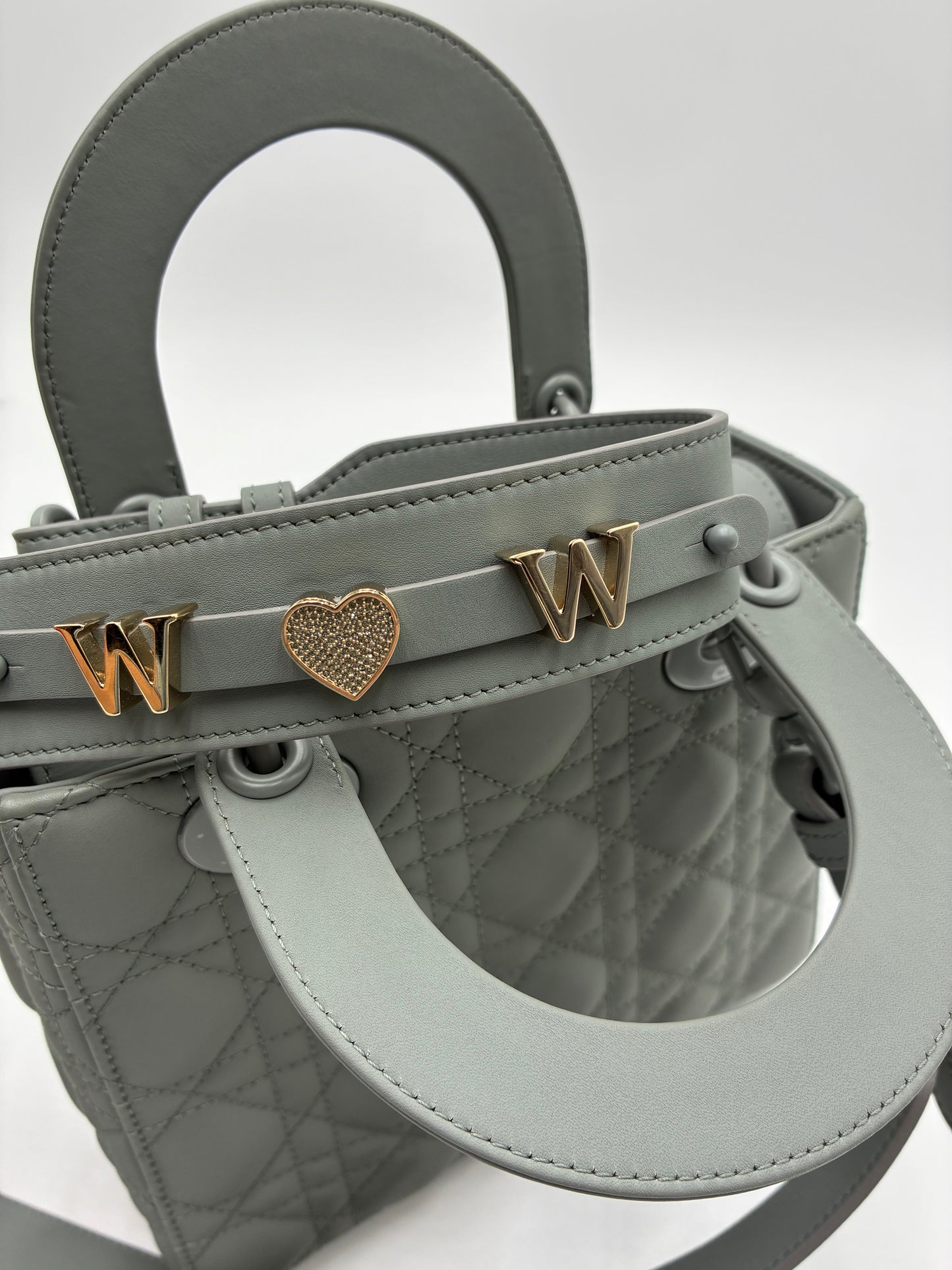 Lady Dior Bag, Matte Grey, Small