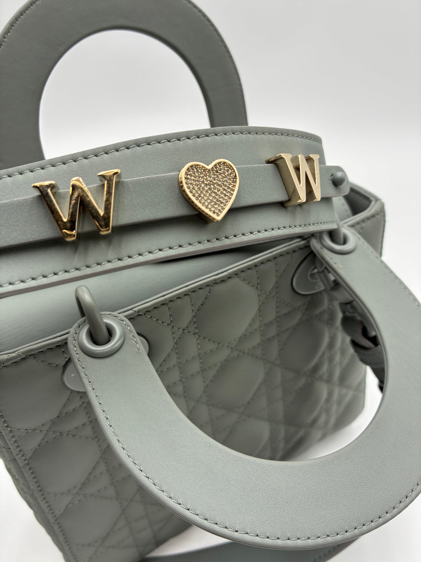 Lady Dior Bag, Matte Grey, Small