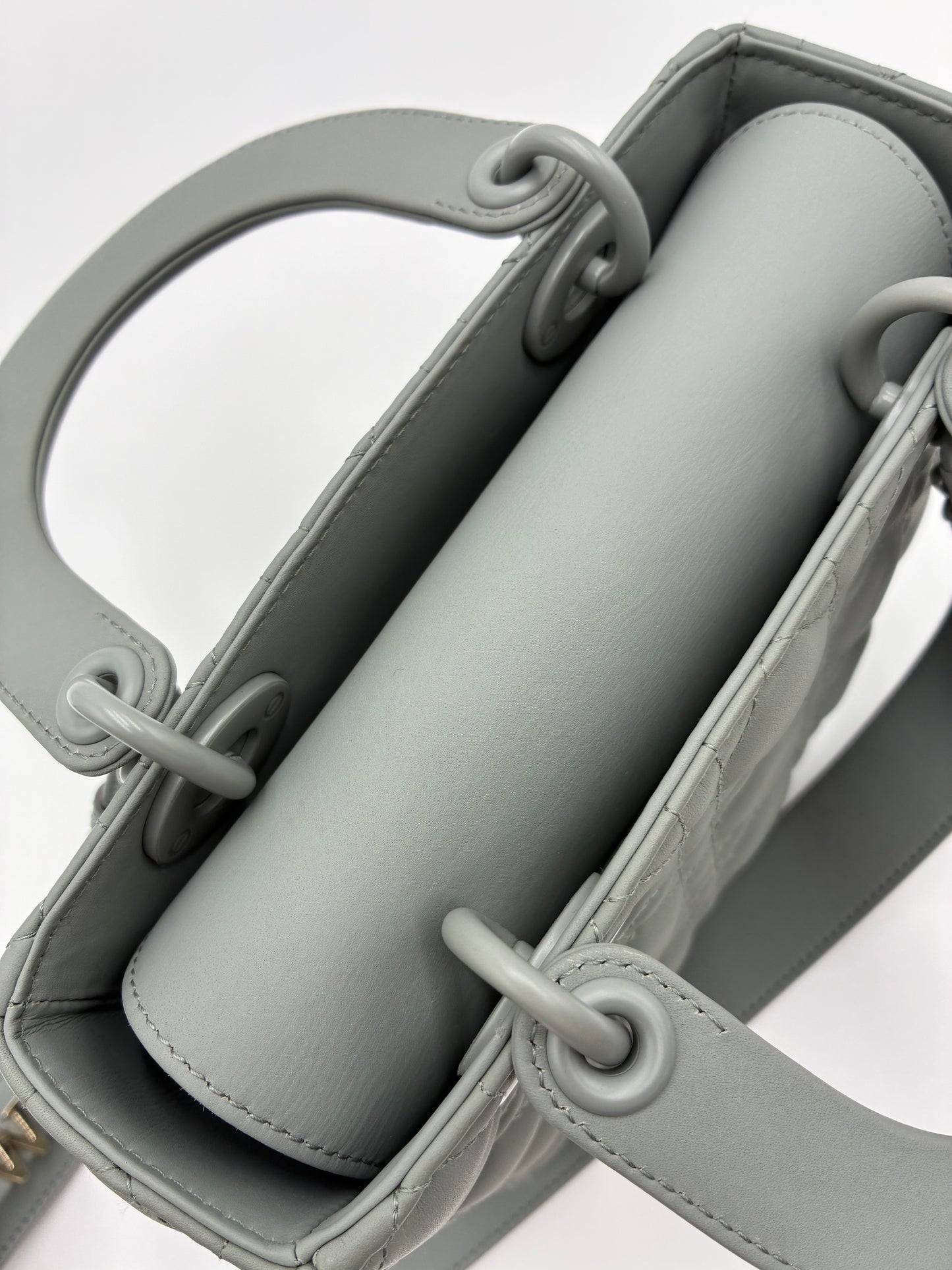 Lady Dior Bag, Matte Grey, Small