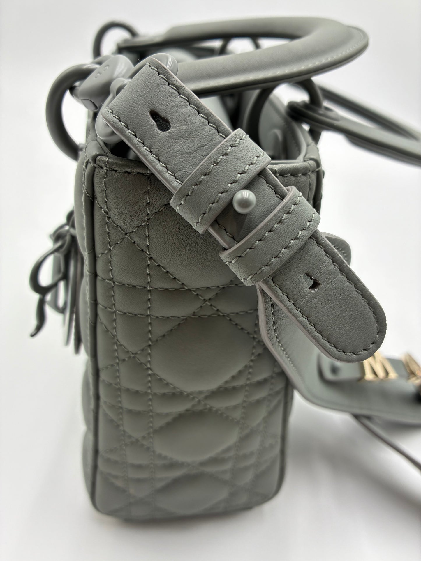 Lady Dior Bag, Matte Grey, Small