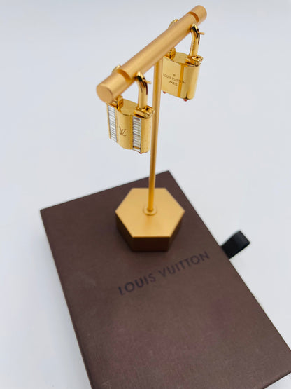 Louis Vuitton Lock Me Design Earrings