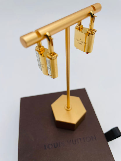 Louis Vuitton Lock Me Design Earrings