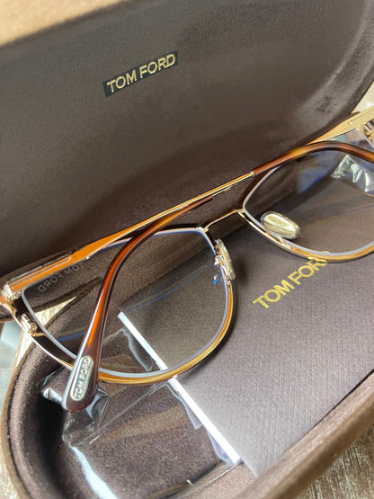 Tom Ford Blue Block Glasses, Matte Brown Frame