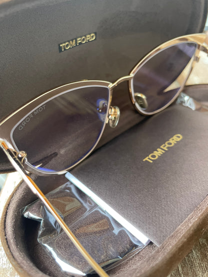 Tom Ford Blue Block Glasses, Matte Brown Frame