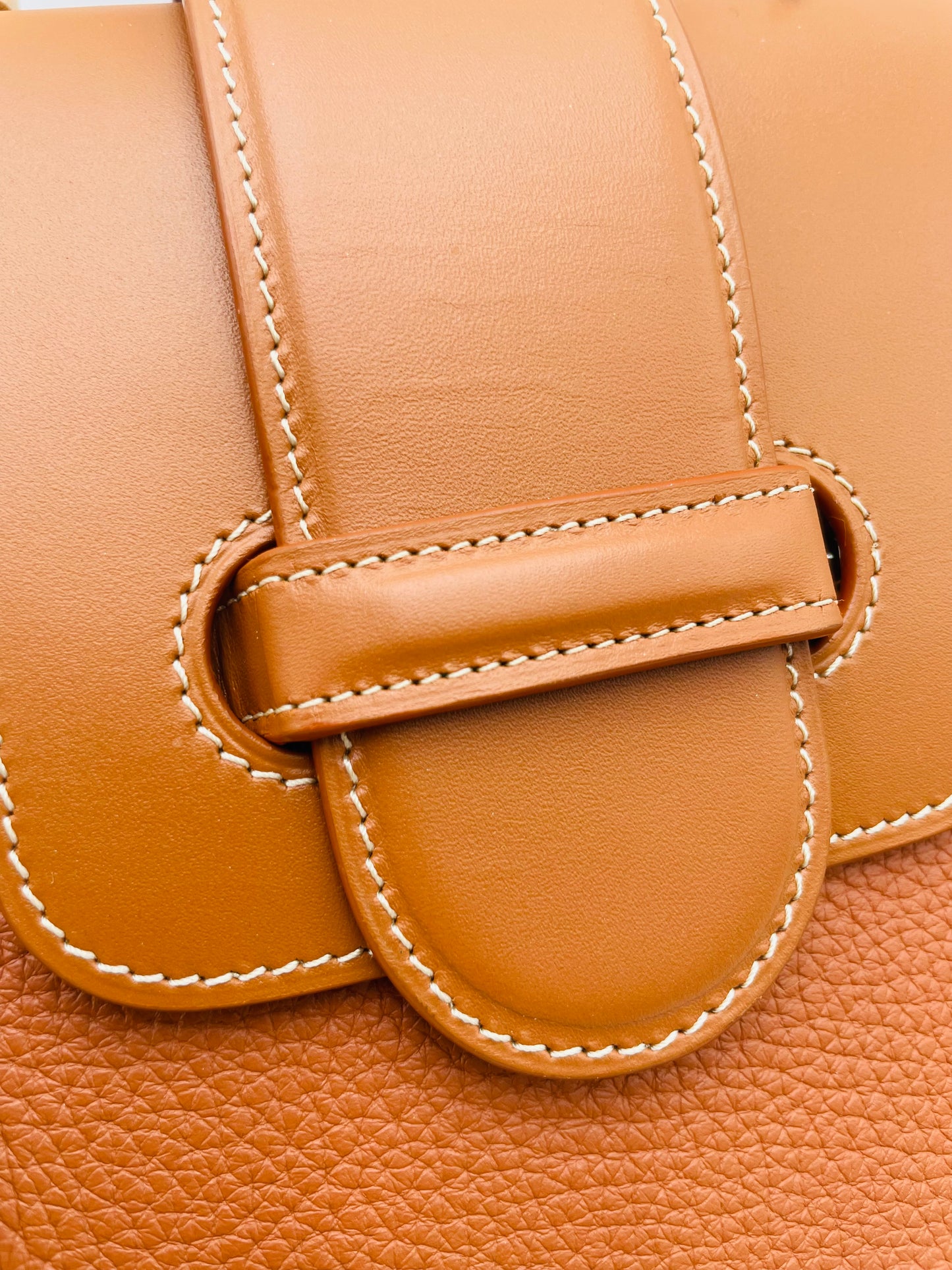 Goyard Saigon Leather Shoulderbag, Saddle Brown