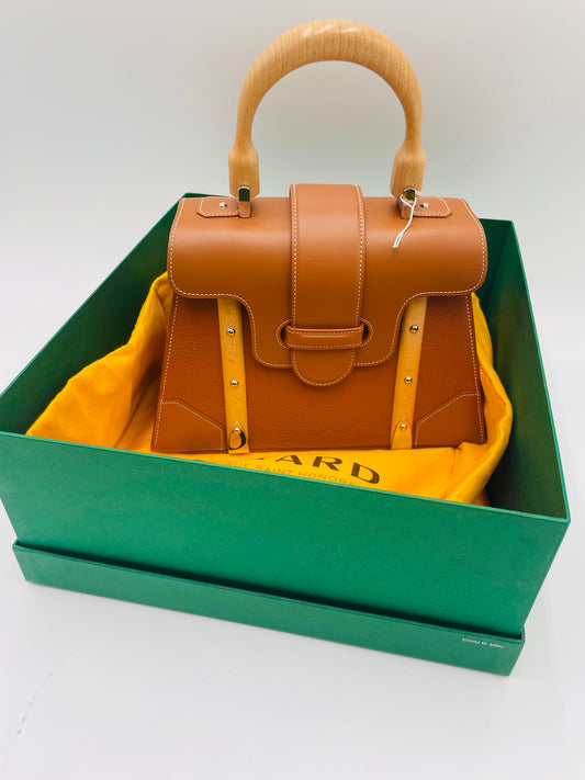 Goyard Saigon Leather Shoulderbag, Saddle Brown