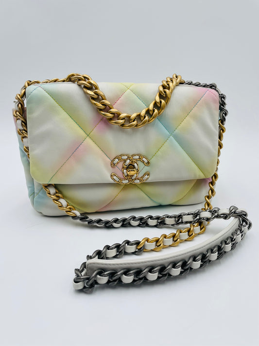 Chanel 19 Chain Shoulder bag, Small, Multicolor