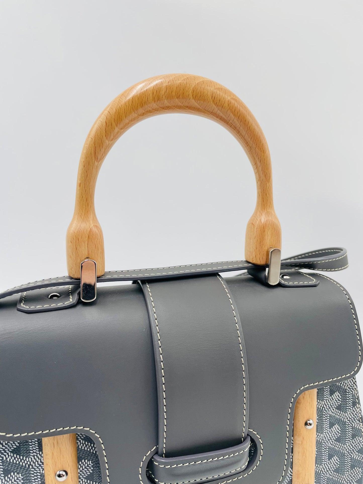 Goyard Saigon Structure Top Handle Bag, Grey