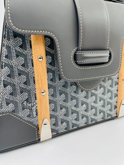 Goyard Saigon Structure Top Handle Bag, Grey