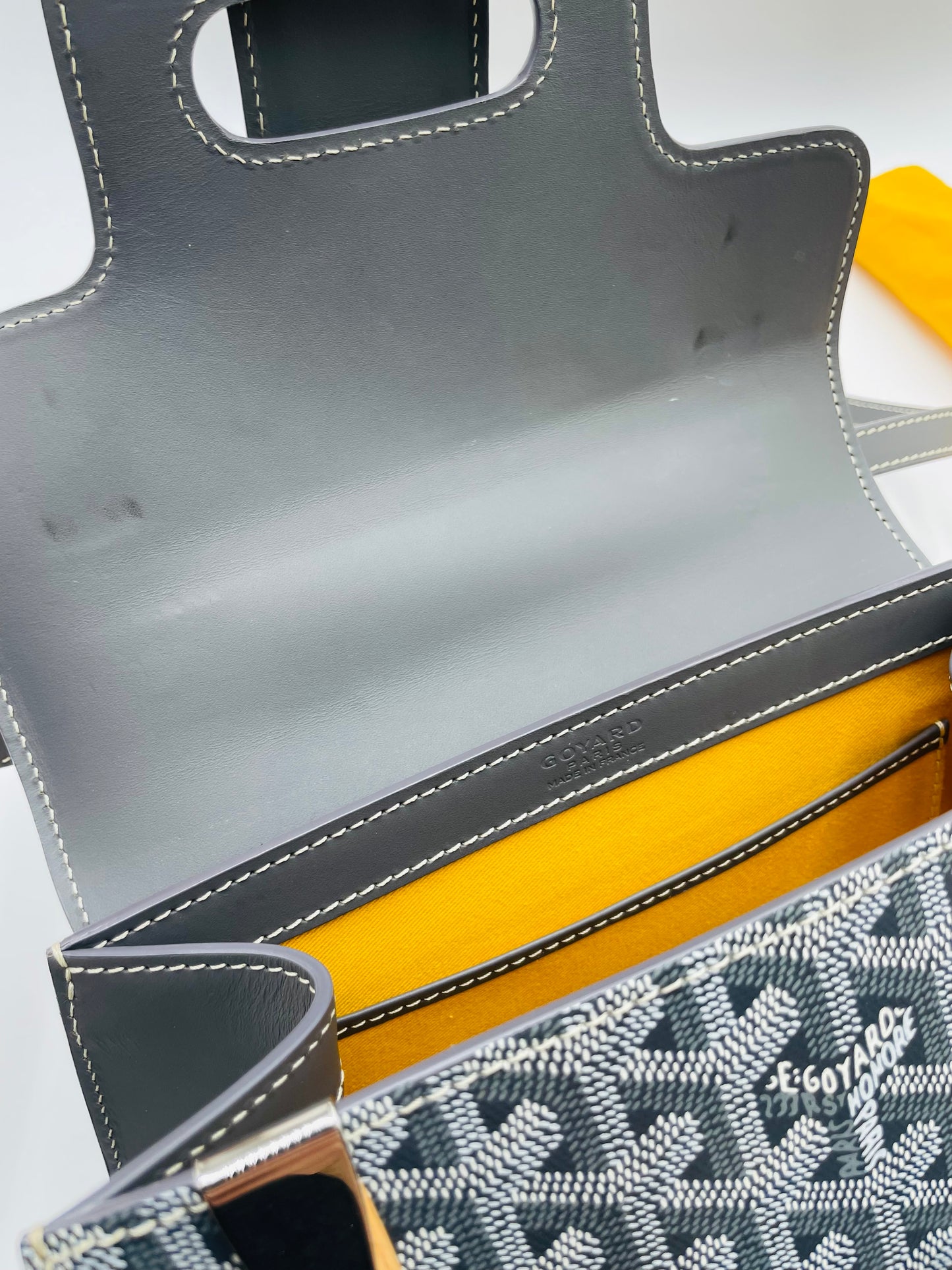 Goyard Saigon Structure Top Handle Bag, Grey