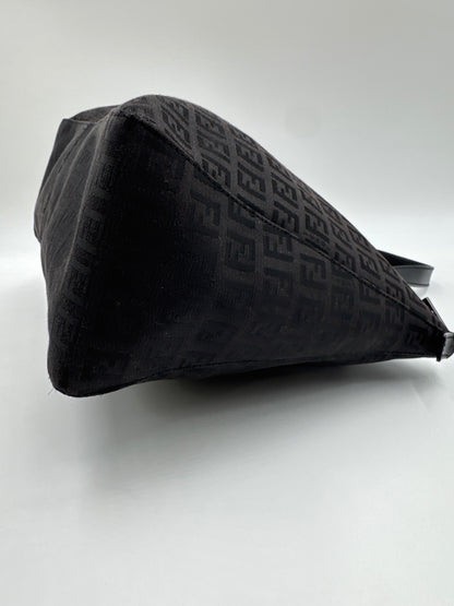 FENDI Canvas Zucchino Totebag , Black