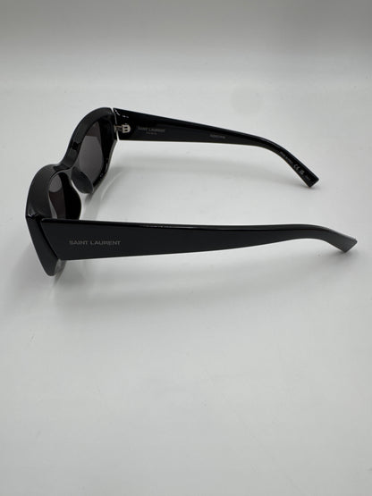 YSL Rectangular Frame Cat-eye Sunglasses, black