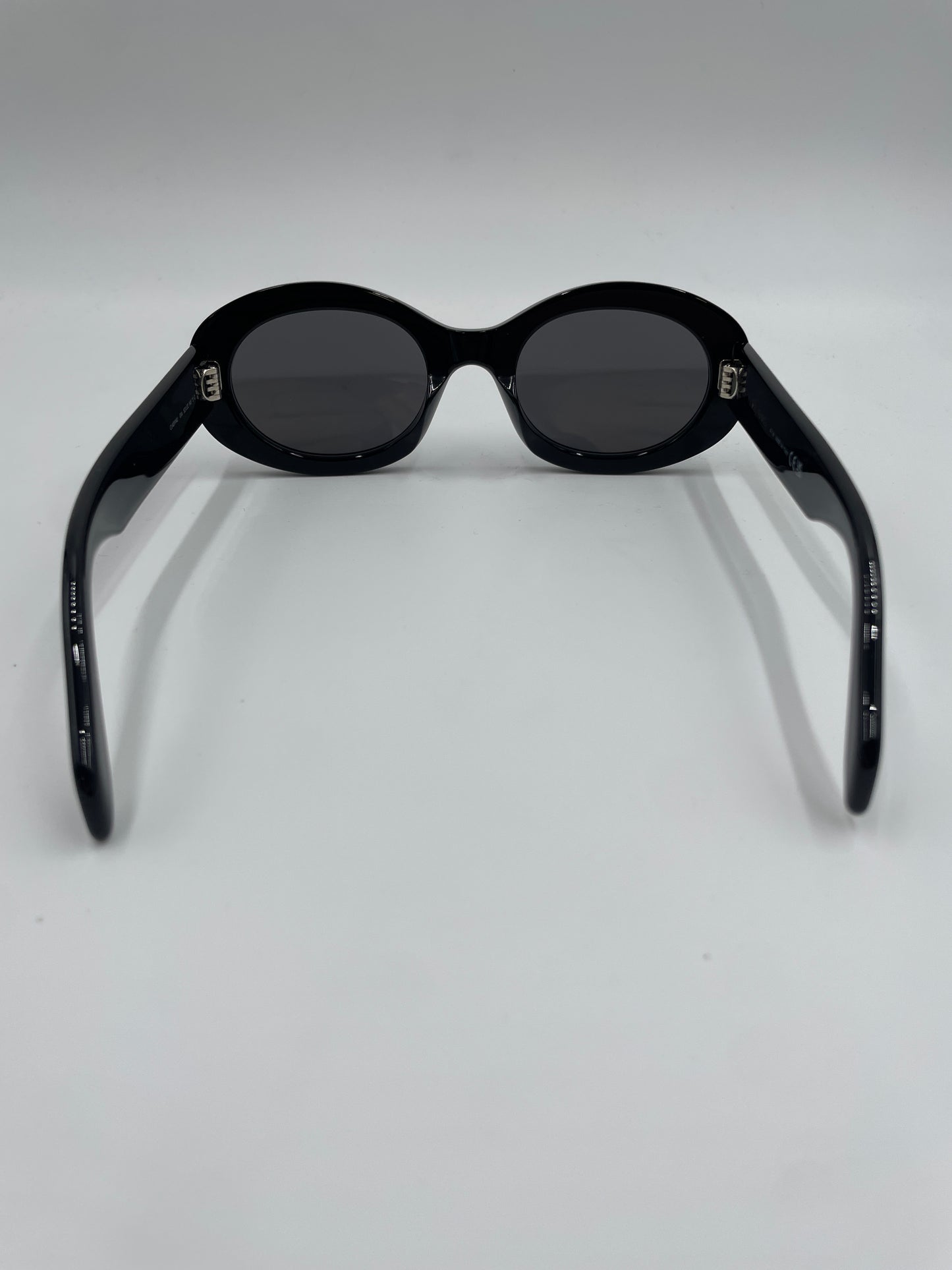 Celine Triomphe Oval Sunglasses, Black