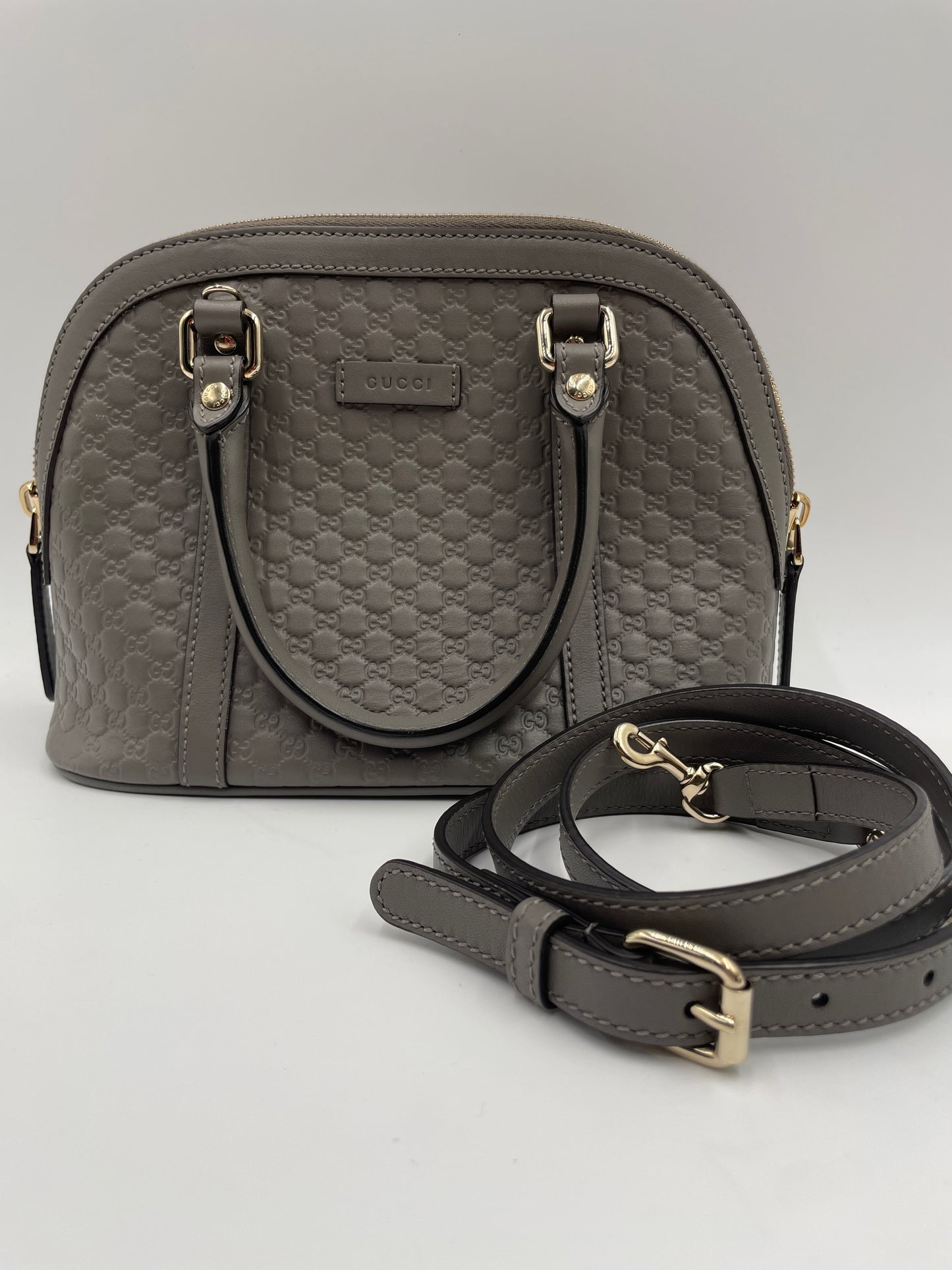 Gucci Guccissima Micro GG Half Dome bag, Grey