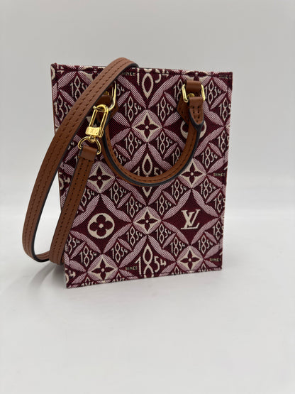 Louis Vuitton Limited Edition 1854 Petit Sac Plat Bag, Burgundy