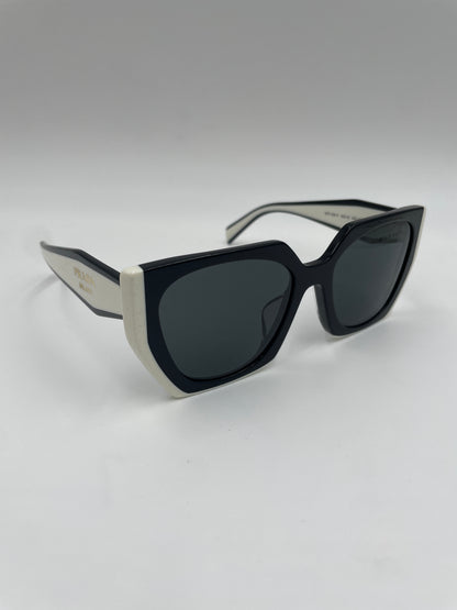 Prada Sunglasses, Cat-eye, black/white