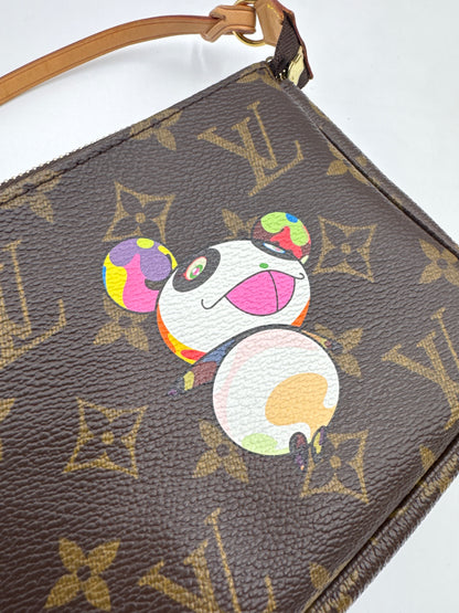 Louis Vuitton Vintage Monogram Murakami Panda Pochette, Limited Edition