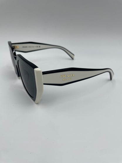 Prada Sunglasses, Cat-eye, black/white