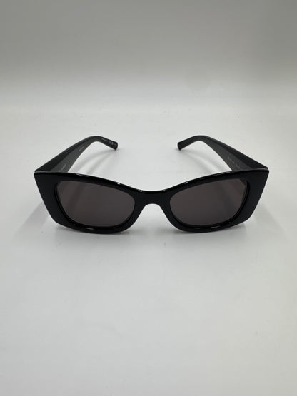YSL Rectangular Frame Cat-eye Sunglasses, black